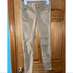 American Eagle Khaki Jeggings SIZE 4